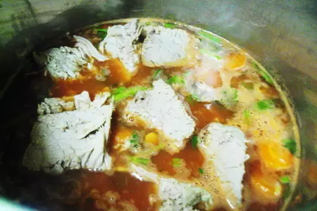 Нутовый суп с мясом и овощами.: шаг 7