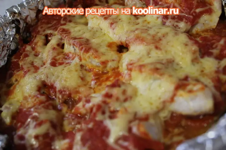 Куриные грудки запеченные с баклажанами и моцареллой: шаг 6