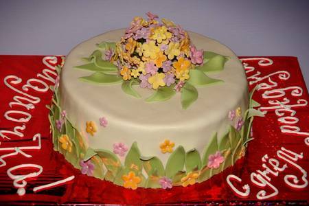 Торт "цветочная клумба": шаг 17