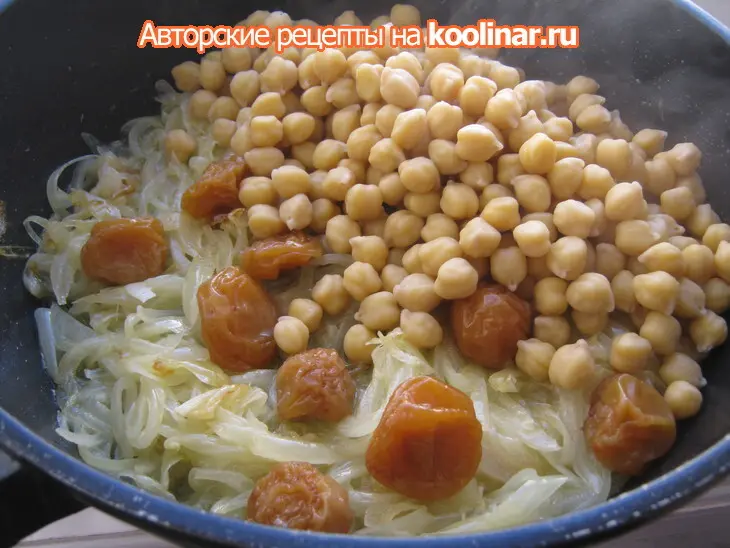 Азербайджанский плов с нутом и корочкой газмаг.: шаг 4
