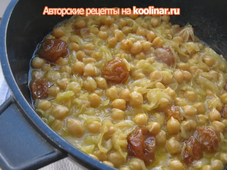 Азербайджанский плов с нутом и корочкой газмаг.: шаг 5