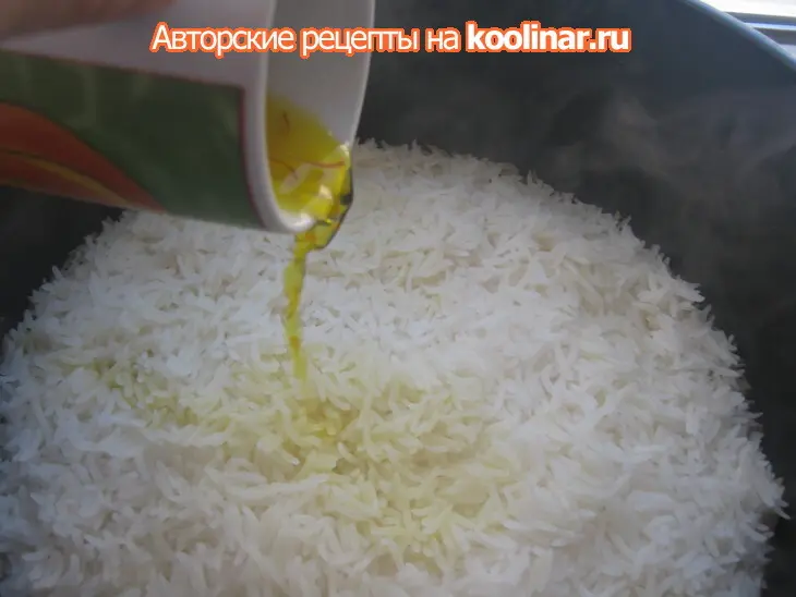 Азербайджанский плов с нутом и корочкой газмаг.: шаг 9