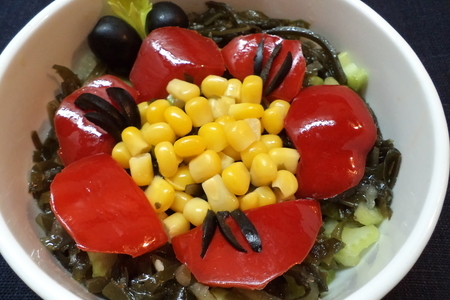 Салат из морской капусты "красный цветок!": шаг 5