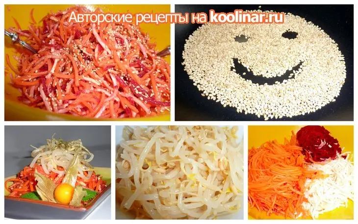 Салат из свежих овощей, с проростками и кунжутом: шаг 2