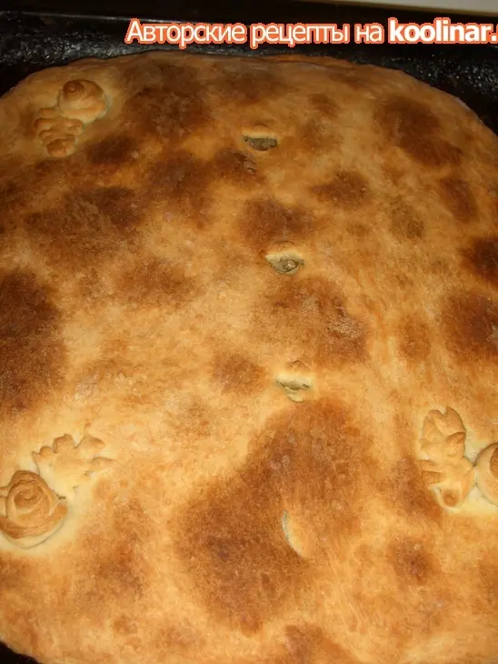 Пирог с печенью и грибами: шаг 9