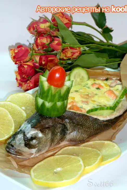Ладья из сибаса, фаршированная  сырно-сливочным суфле с форелью (готовимся к новому году): шаг 1