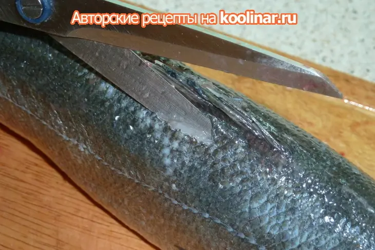 Ладья из сибаса, фаршированная  сырно-сливочным суфле с форелью (готовимся к новому году): шаг 3