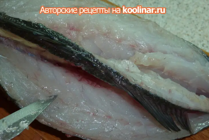 Ладья из сибаса, фаршированная  сырно-сливочным суфле с форелью (готовимся к новому году): шаг 4