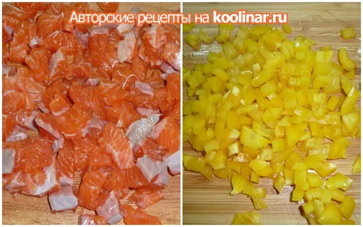 Ладья из сибаса, фаршированная  сырно-сливочным суфле с форелью (готовимся к новому году): шаг 8