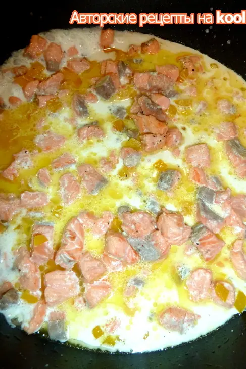 Ладья из сибаса, фаршированная  сырно-сливочным суфле с форелью (готовимся к новому году): шаг 10