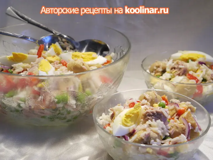 Рисовый салат с тунцом: шаг 4