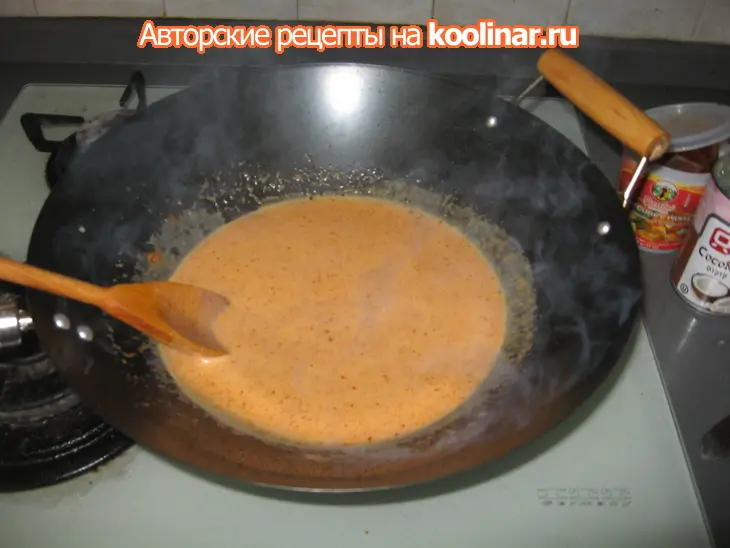 Рыбное филе с пастой карри и кокосовым молоком по-тайски: шаг 4