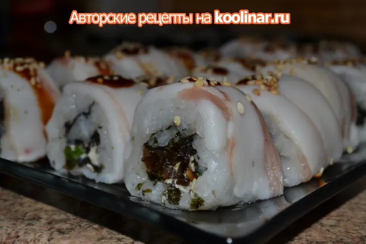 Роллы с грудинкой: шаг 1