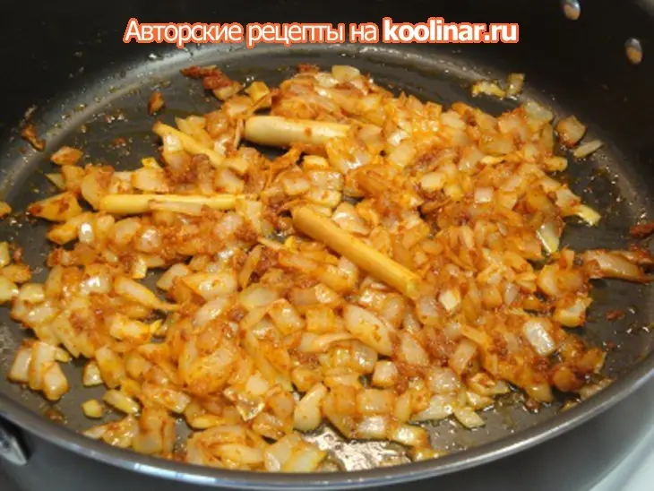 Рыба и овощи с красным карри и рисом: шаг 3