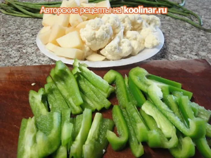 Рыба и овощи с красным карри и рисом: шаг 4