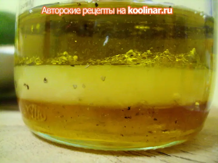 Зеленый салат с креветками "новогодний": шаг 4