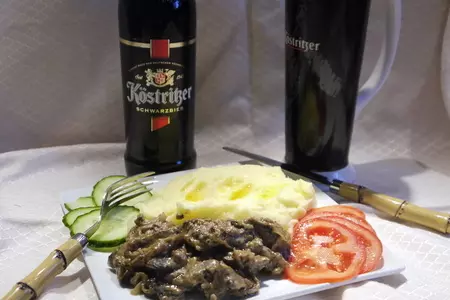 Печень по-берлински (в пивном соусе): шаг 3