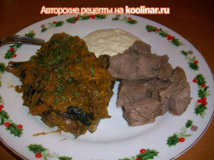Вкуснейший гарнир с тыквой и грибами.: шаг 12