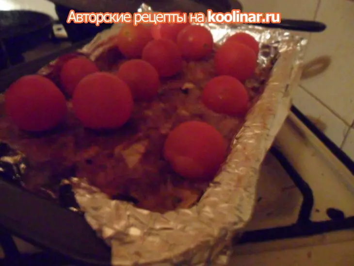 Мясной хлебец с помидорками черри: шаг 4