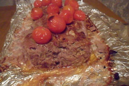 Мясной хлебец с помидорками черри: шаг 5