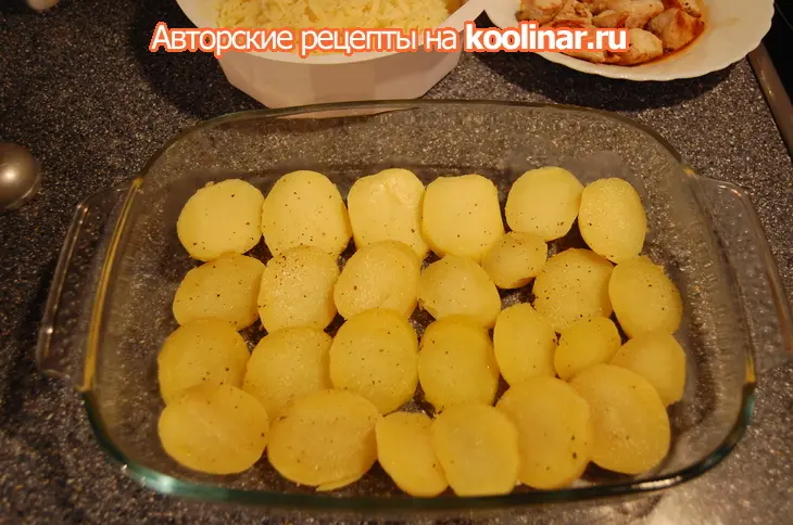 Запеканка из картофеля с индейкой и шпинатом.: шаг 6