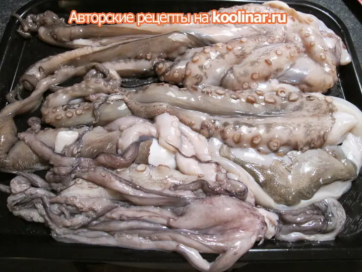 Осьминог   тушёный в томатах  с картошкой. португальские  мотивы.: шаг 1