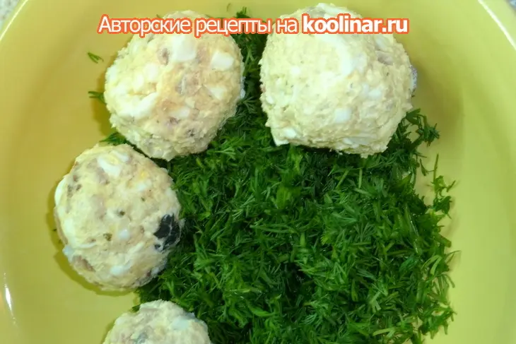Закуска  " изумрудная" с сельдью: шаг 4