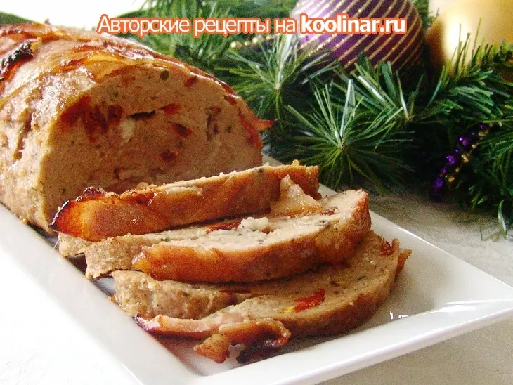 Индюшиный рулет с беконом, сушеными томатами и каперсами: шаг 8