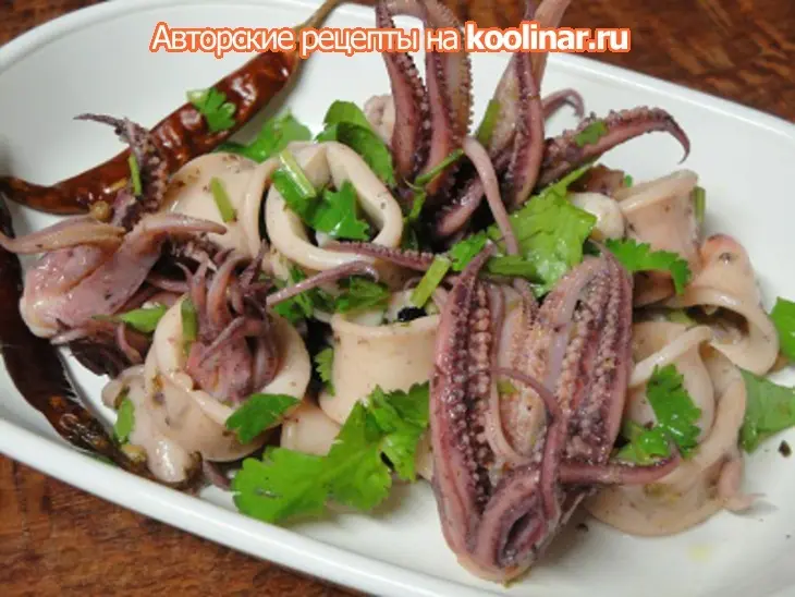 Маринованные кальмары по гречески: шаг 9