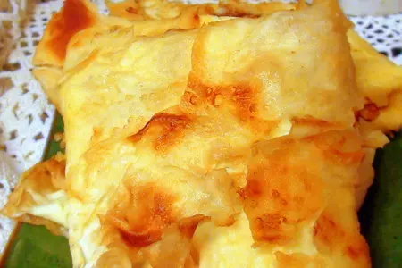 Лаваш, с яйцом и жареным сыром. мой идеальный завтрак.: шаг 6