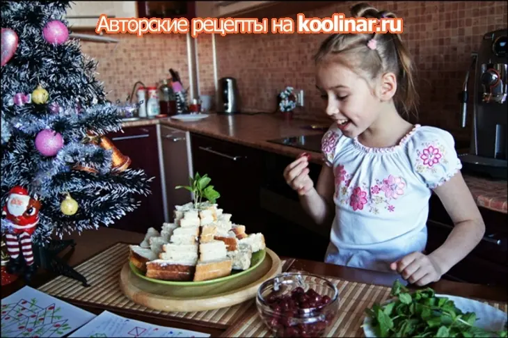 Бутерброд сладкий «ура! 1 января! готовят детки, отдыхают предки!»: шаг 17