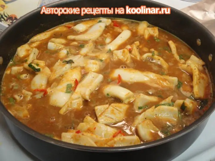 Кальмары по балинезийски: шаг 7