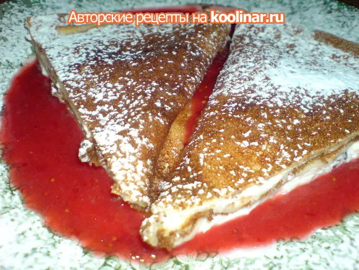Блинчики с рикоттой и клубничным соусом: шаг 1