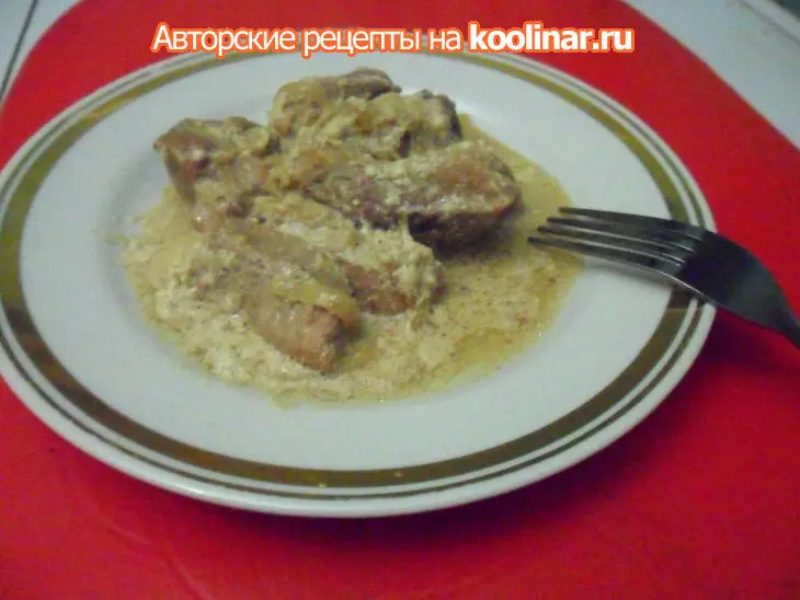 Свинина в сливочно-имбирном соусе: шаг 6