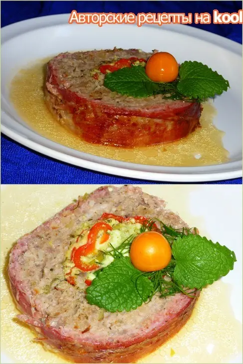 Мясной рулет с начинкой: шаг 5