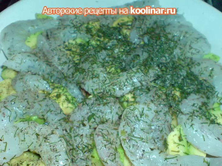 Рыба, запеченная с креветками и авокадо: шаг 5