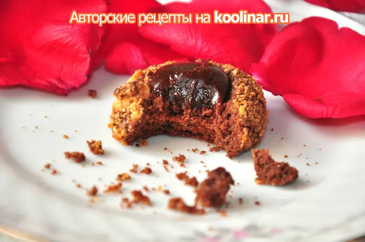Шоколадно-фундуковые отпечатки(chocolate - hazelnut thumbprints): шаг 5