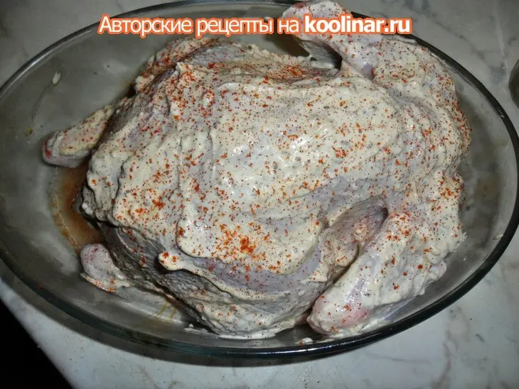 Курица, запеченная в духовке, с прованскими травами, и с начинкой.: шаг 2