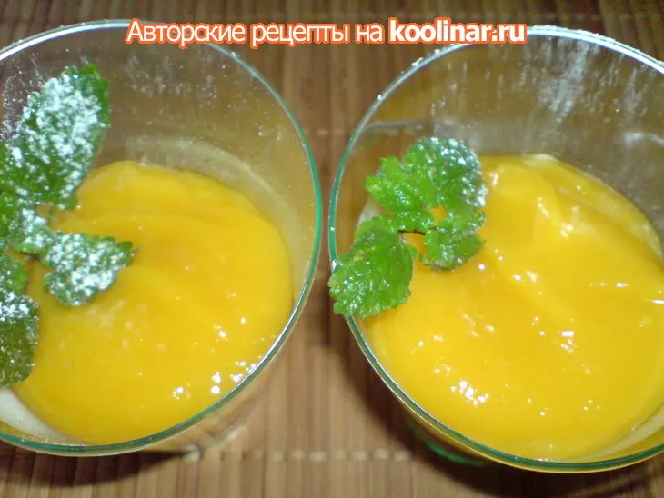Кокосовая панна котта с манговым пюре: шаг 5