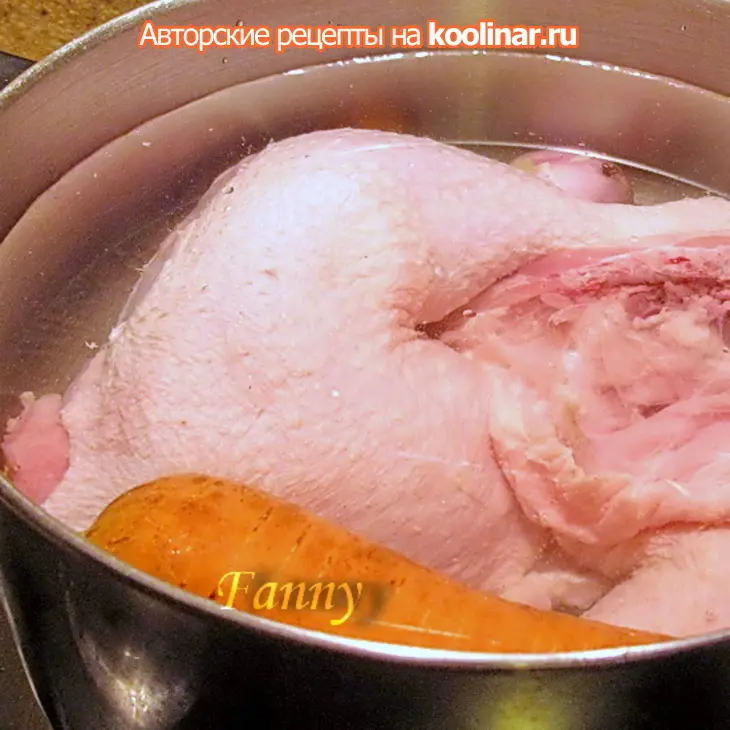 Новогоднее заливное - курица в желе: шаг 2