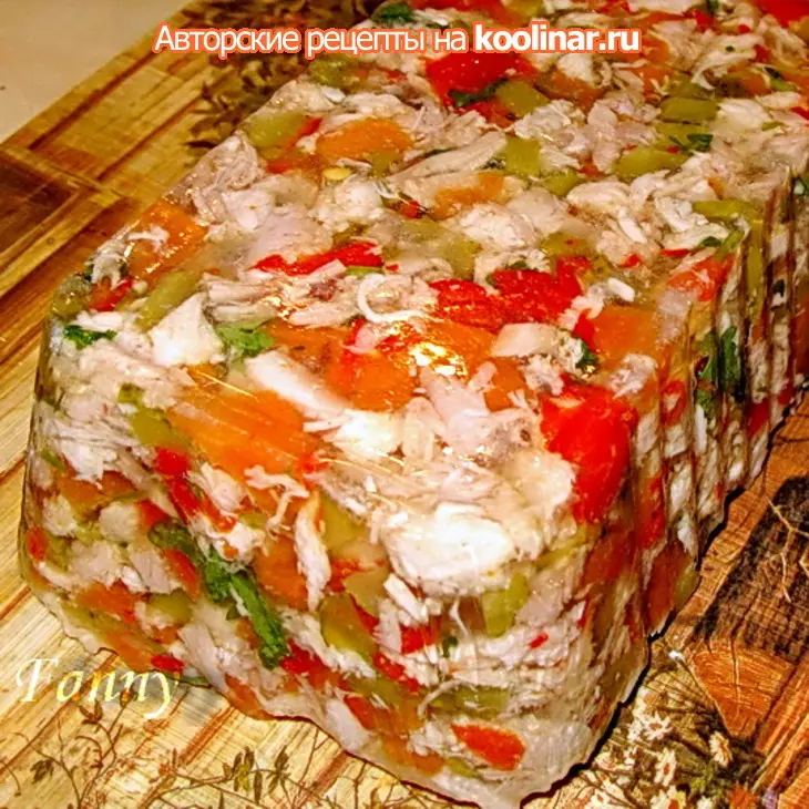 Новогоднее заливное - курица в желе: шаг 10
