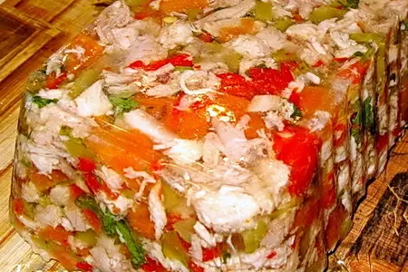 Новогоднее заливное - курица в желе: шаг 10