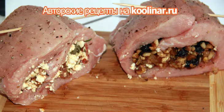 Свинина рождественская или "меню три  поросёнка" из одного куска мяса (дуэль): шаг 16