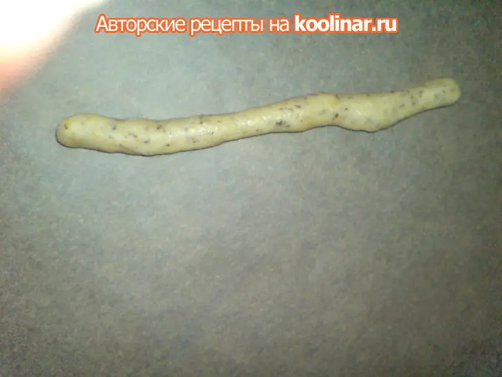 Витое маково-масляное печенье: шаг 3