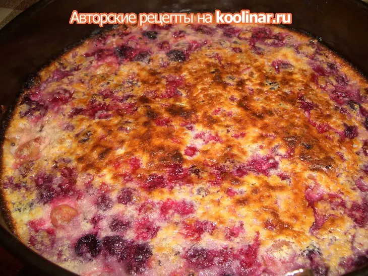 Орехово-овсяной пирог с ягодами: шаг 9
