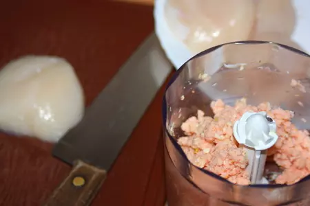 Ризотто "ангельский" с гребешками и фаршем из креветок.: шаг 4