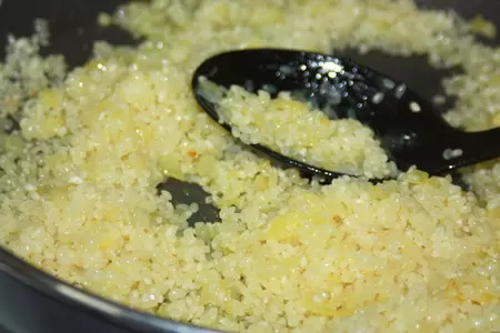 Ризотто "ангельский" с гребешками и фаршем из креветок.: шаг 5