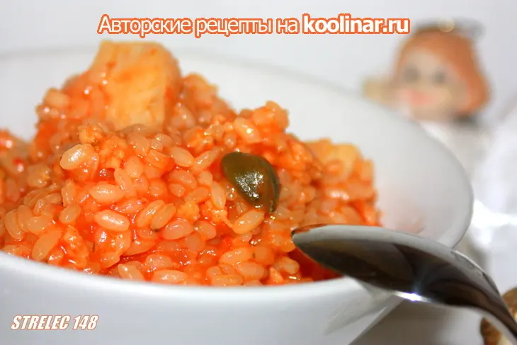 Ризотто "ангельский" с гребешками и фаршем из креветок.: шаг 9