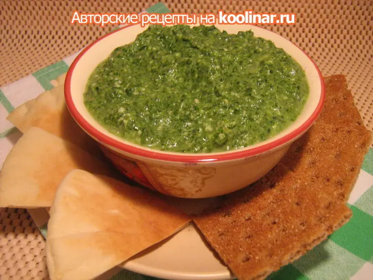 Густой соус со  шпинатом и сыром пармезан: шаг 4