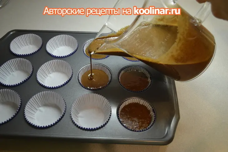 Шоколадные маффины "снежинка": шаг 2